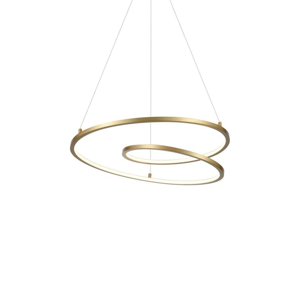 Twist Antique Brass Pendant by Kuzco