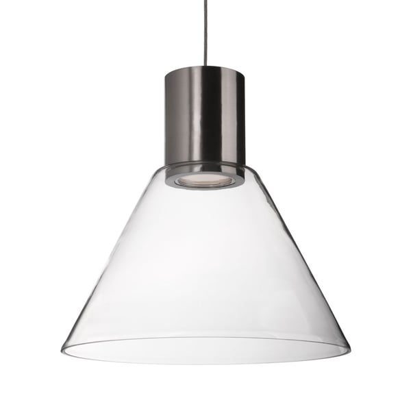 Vanier Brushed Nickel Pendant by Kuzco