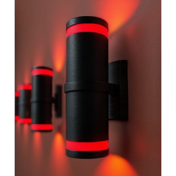 Exterior RGBW Color-Changing LED Cylinder Wall Light
