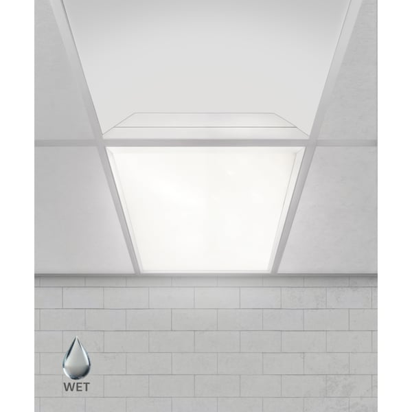 Low-Profile Wet-Location LED Troffer Light
