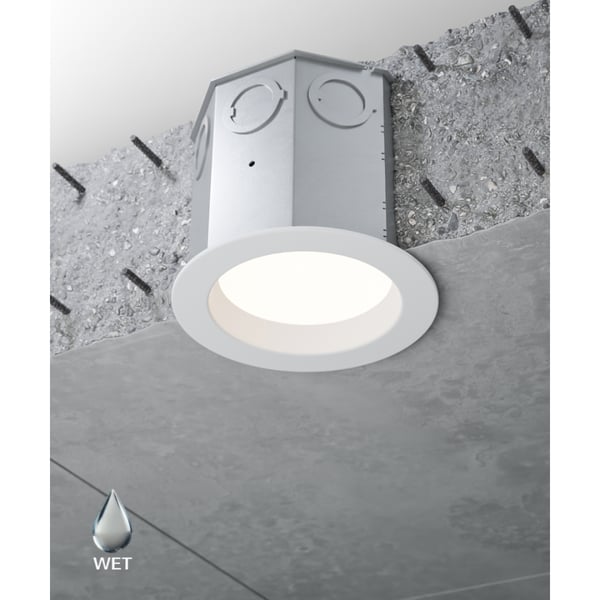 4-Inch Round Dim-to-Warm Concrete Ceiling Recessed Downlight