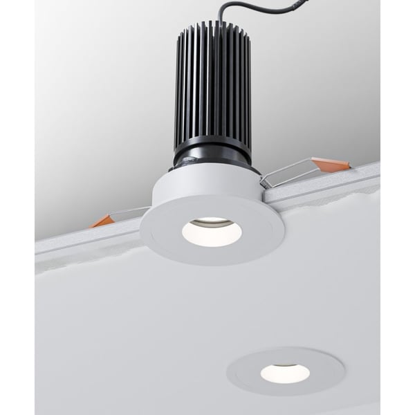 3-Inch Round Pinhole Adjustable LED Recessed Downlight, White Trim