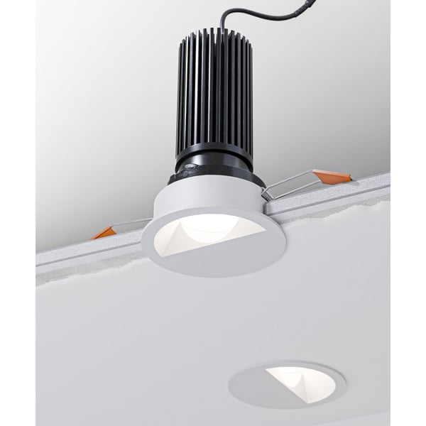3-Inch Round Wall Wash Adjustable LED Recessed Downlight, White Trim