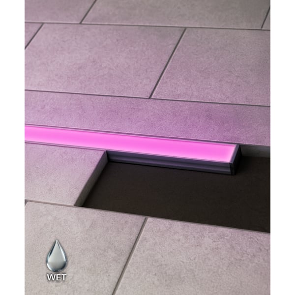 RGBW 1-Inch Wide In-Ground Driveway Recessed LED Strip Light