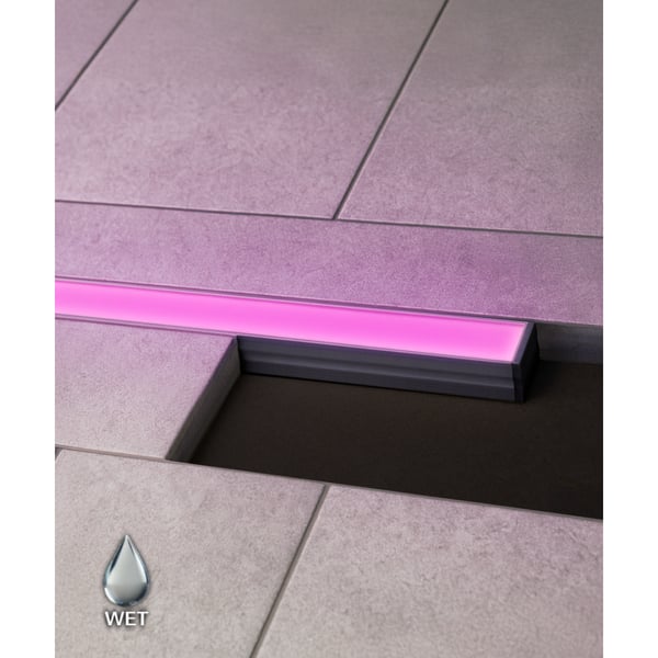 RGBW 1-Inch Wide In-Ground Driveway Recessed LED Strip Light