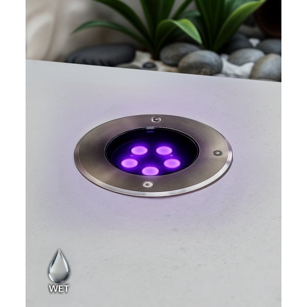 6-Inch In-Ground RGBW Color-Changing LED Well Light