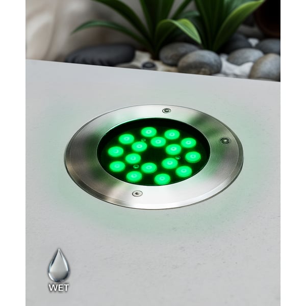 8-Inch In-Ground RGBW Color-Changing LED Well Light