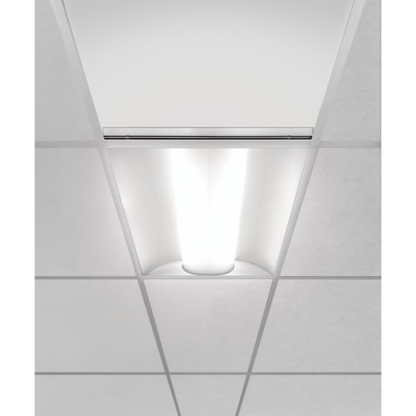 Satin Frosted Center-Basket Recessed LED Troffer Light