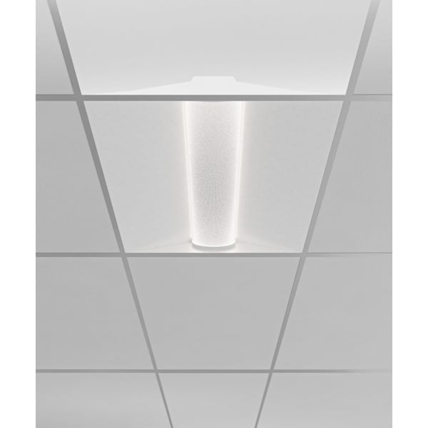 Perforated Metal Center-Basket Recessed LED Troffer Light