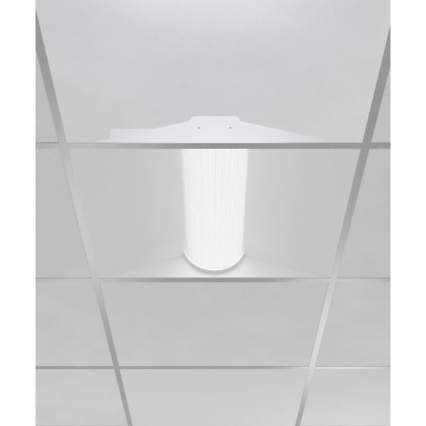 Perforated Metal Center-Basket Recessed LED Troffer Light