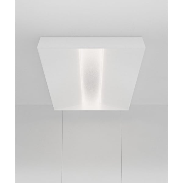 Surface-Mount Perforated Metal Center-Basket LED Troffer Ceiling Light