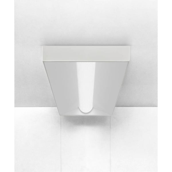 Surface-Mount Perforated Metal Center-Basket LED Troffer Ceiling Light