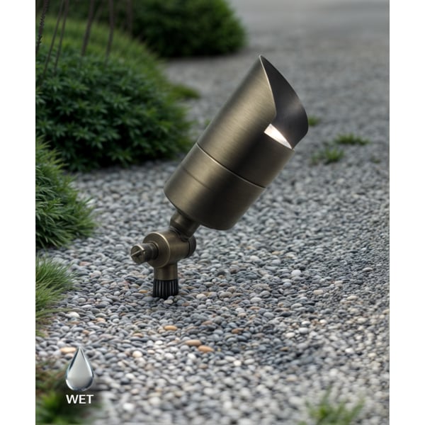 Low-Voltage Landscape LED Uplight with Shroud