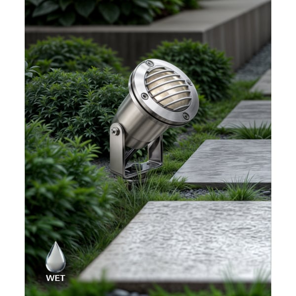 Low-Voltage LED Landscape Uplight with Grill Top Cover