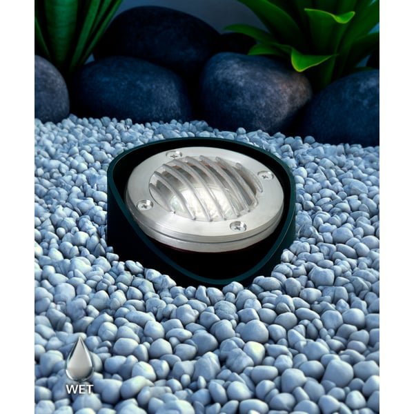 6-Inch In-Ground Adjustable LED Well Light with Grill Plate
