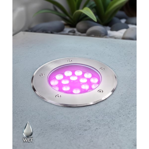 12-Watt Drive Over Driveway In-Ground RGB LED Well Light