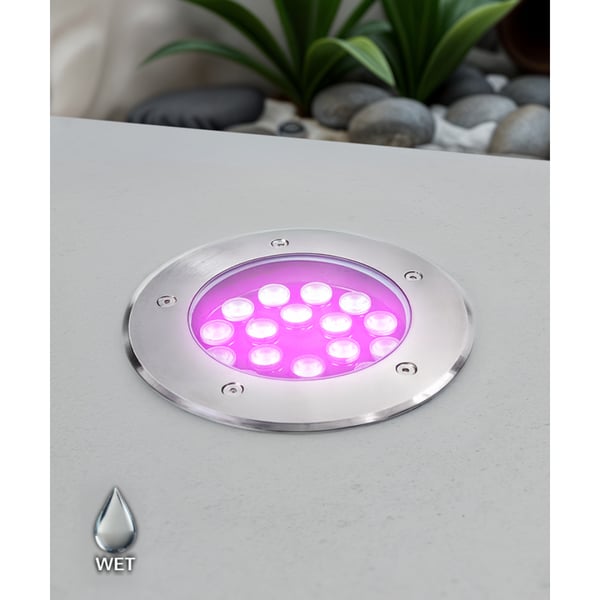 12-Watt Drive Over Driveway In-Ground RGB LED Well Light