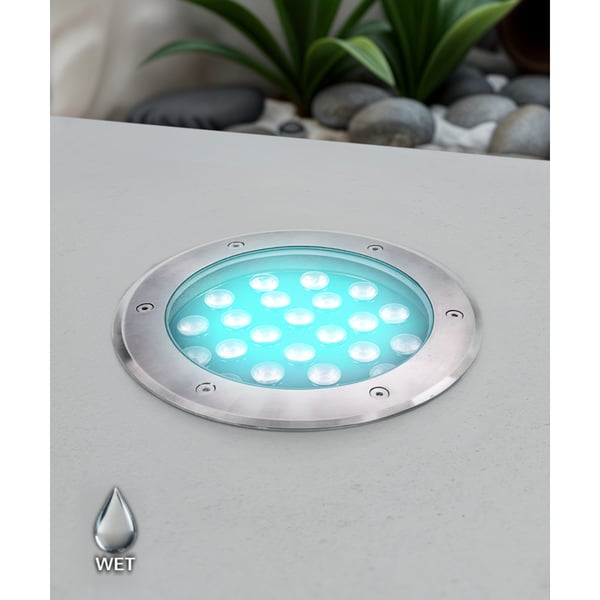 18-Watt Drive Over Driveway In-Ground RGB LED Well Light