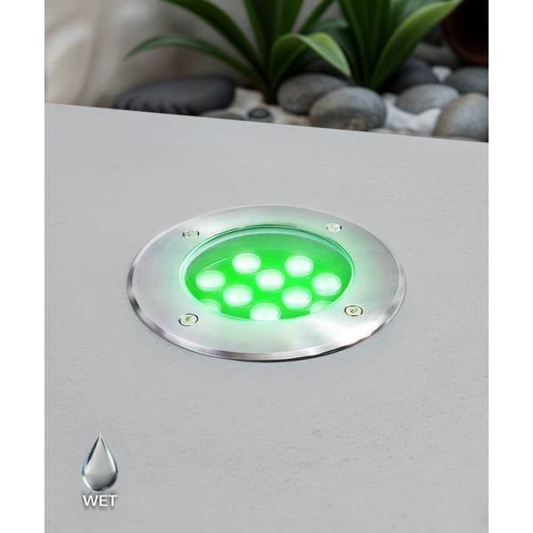 9-Watt Drive Over Driveway In-Ground  RGB LED Well Light