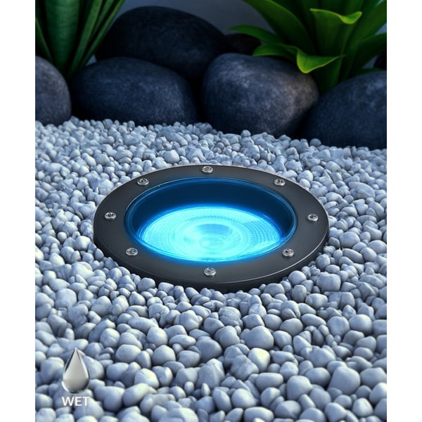 8-Inch In-Ground RGBW Color-Changing LED Well Light