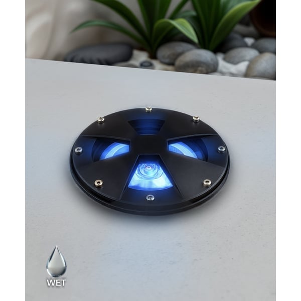 8-Inch In-Ground RGBW LED Well Light with Faceplate