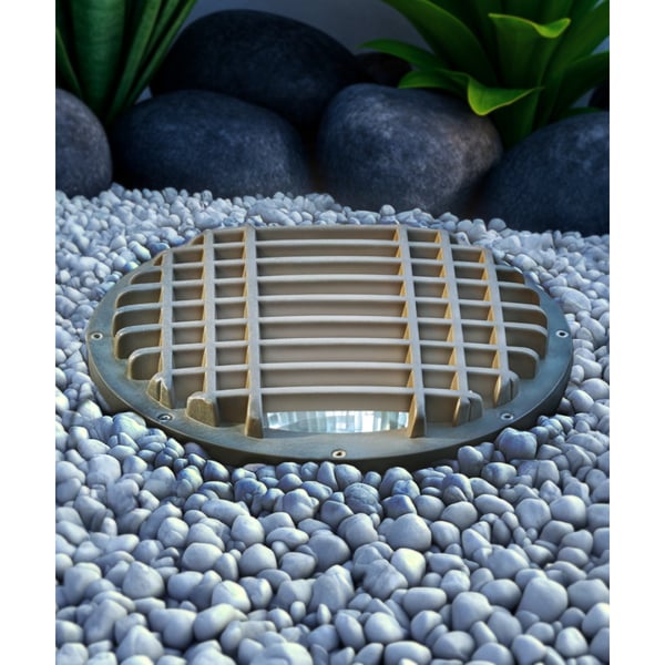 12-Inch In-Ground Grill-Top LED Well Light