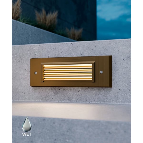 Surface Mount Louver Rectangular LED Wall Step Light