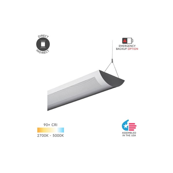 Alcon Lighting 12106-8 Ashton Architectural LED Perforated Linear Pendant Lighting Direct/Indirect Fixture - 8 Foot