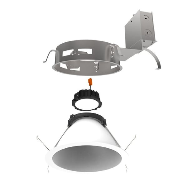 Wet rated recessed shop lighting