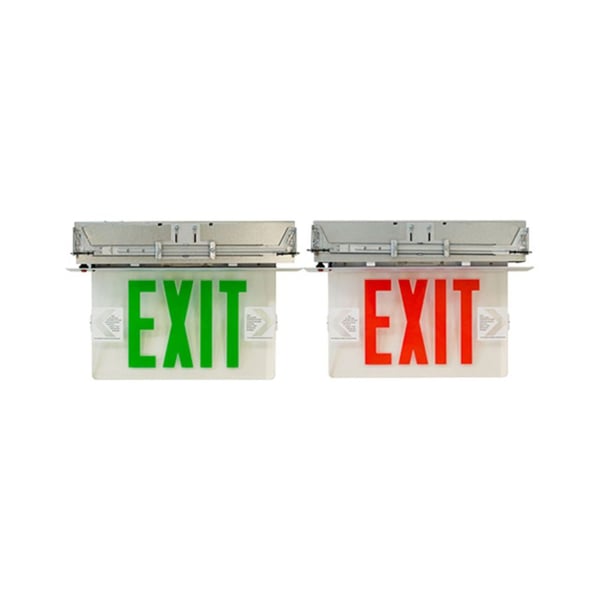 Alcon 16116 Single Sided Edge Lit Recessed LED Exit Sign