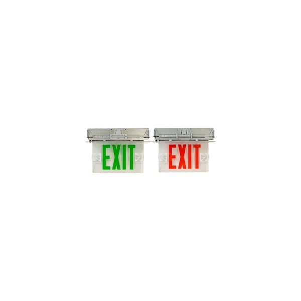 Alcon 16116 Single Sided Edge Lit Recessed LED Exit Sign