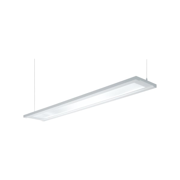 HE Williams FP2 Beveled T5 Fluorescent Flat Panel 8 Foot Architectural Linear Pendant Light Fixture - White