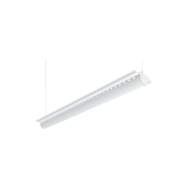 HE Williams SIA2 Round LED 8 Foot Architectural Linear Pendant Light Fixture - White