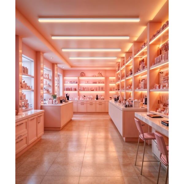 1-Inch Slim RGBW Color-Changing LED Linear Ceiling Light