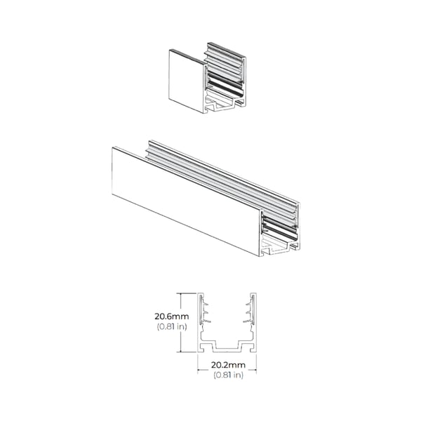 Rigid Surface-Mounted LED Aluminum Mounting Channel