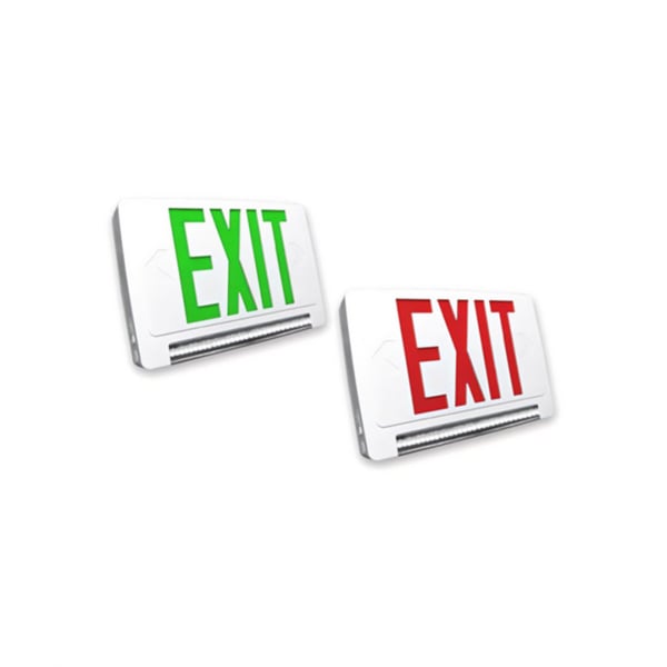 Alcon Lighting 16115 Combination LED Exit Signs with Emergency Lights