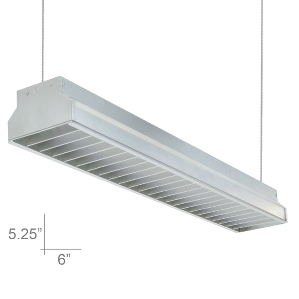 Alcon Lighting 12102-4 Argyle Series Architectural LED 4 Foot Suspended Pendant Mount Commercial Direct Light Strip 