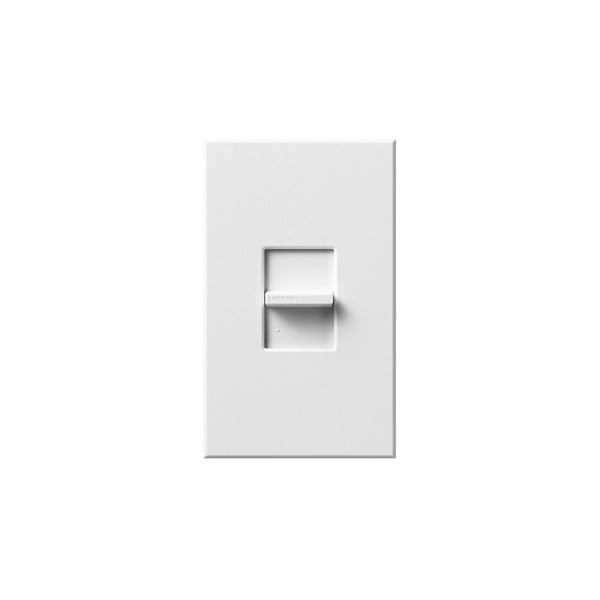 Lutron Nova T NTSTV-DV-WH 0-10V Slide-to-Off Dimmer Switch Single-Pole 120-277V White (8A Max)