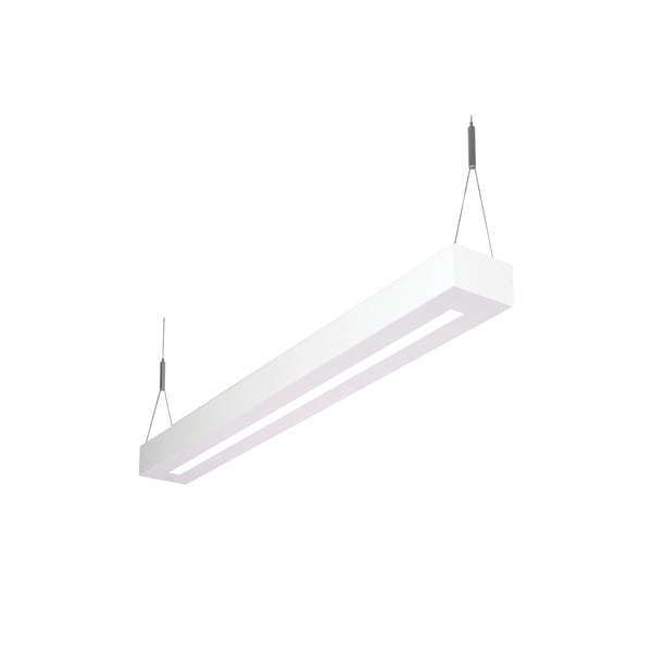 LSI Industries RAIL-8-LED-FL LiniArc Direct / Indirect Rail Lensed LED Suspended Light Fixture - 8 FT