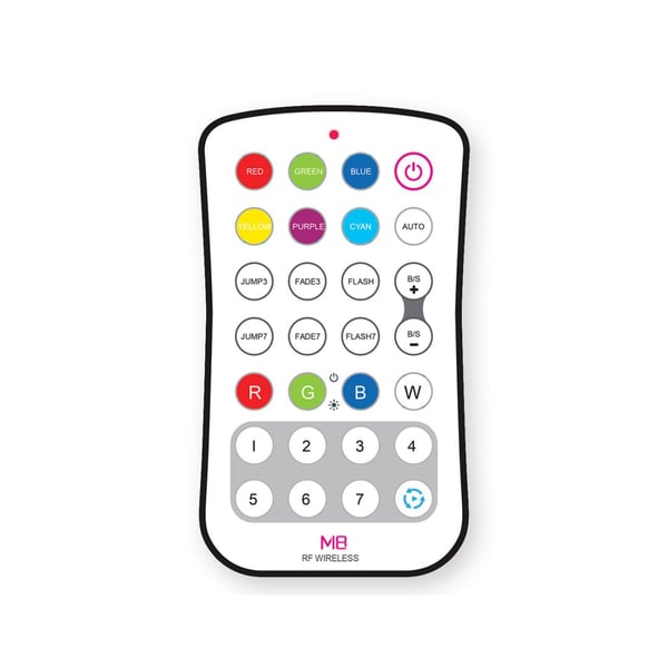Color-Changing RF RGBW Single Zone Remote Control