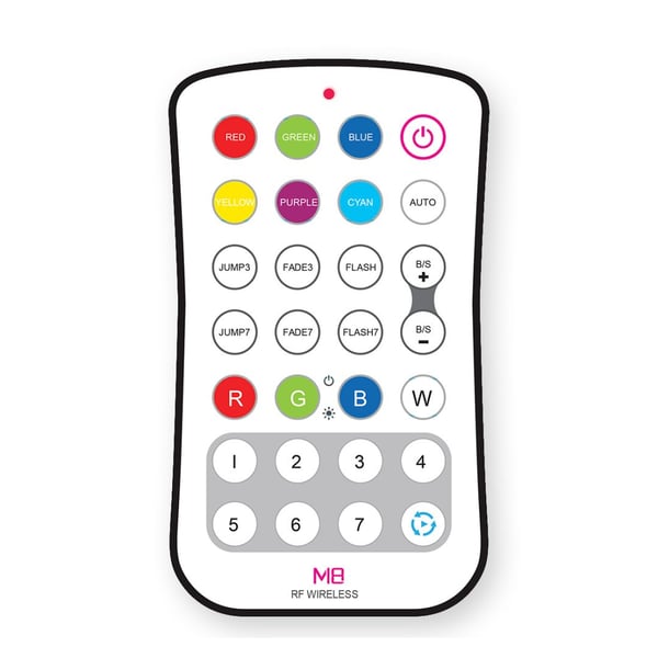 Color-Changing RF RGBW Single Zone Remote Control