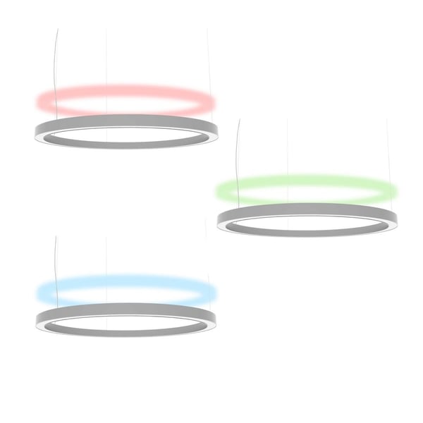 Betacalco Ring White Direct Static Color Indirect LED Pendant Light Fixture