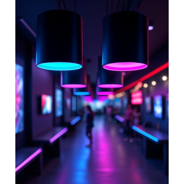 6-Inch RGBW Color-Changing Cylinder LED Pendant Light