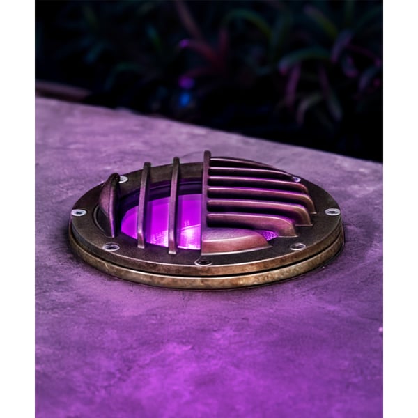7-Inch In-Ground RGBW Color Changing LED Well Light with Grill