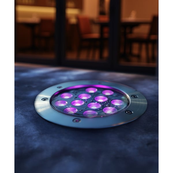 12-Watt Drive Over Driveway In-Ground RGB LED Well Light