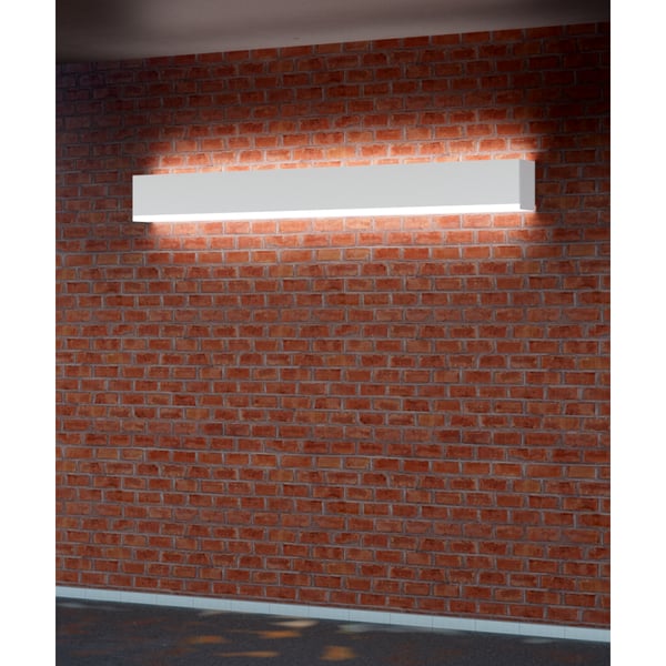 Wet-Location Linear Direct and Indirect LED Wall Light