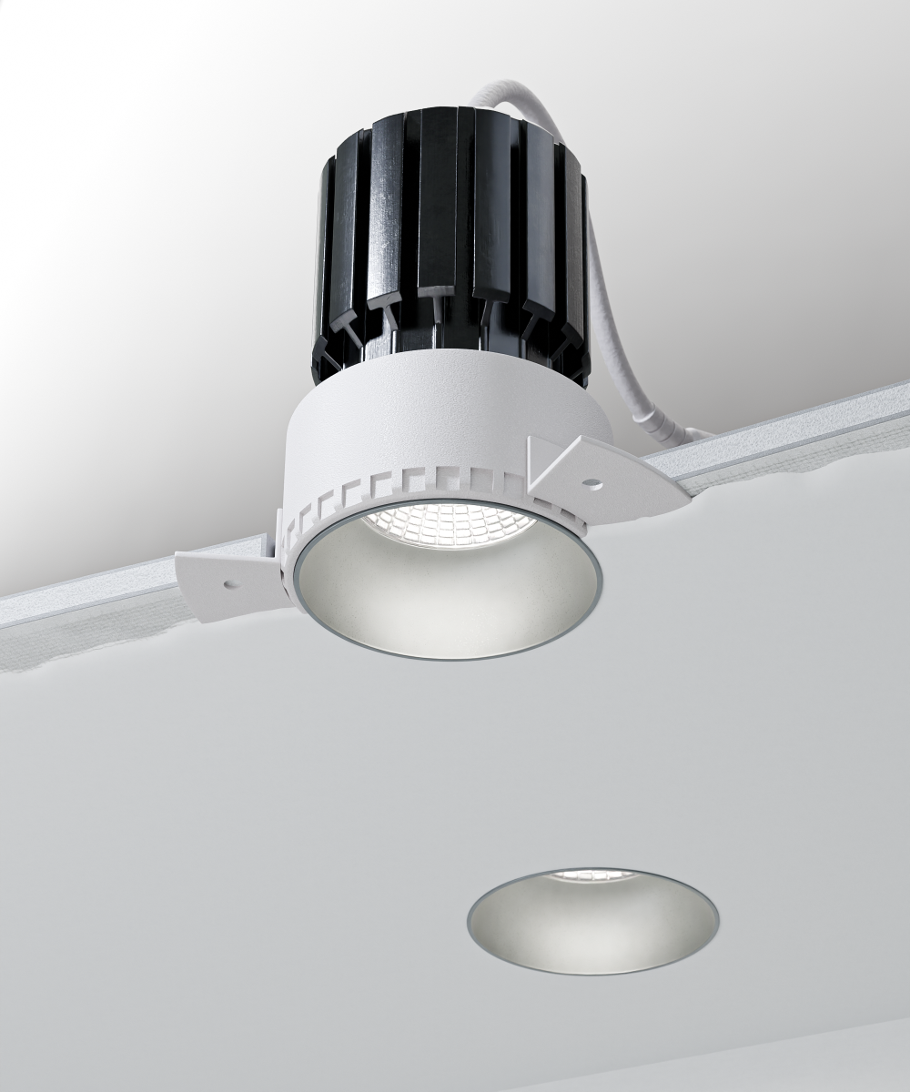 DELIGHTELECTRIC 3灯 シーリングライト クローム alcon-14143-rn-tl-led-recessed