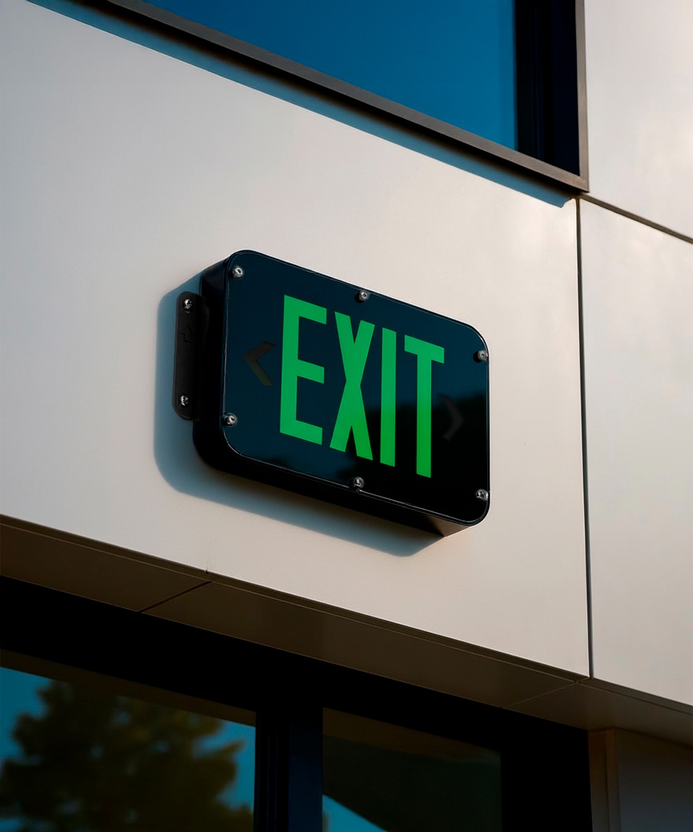 NSF-Rated NEMA 4X LED Exit Sign – Alcon Lighting 16124
