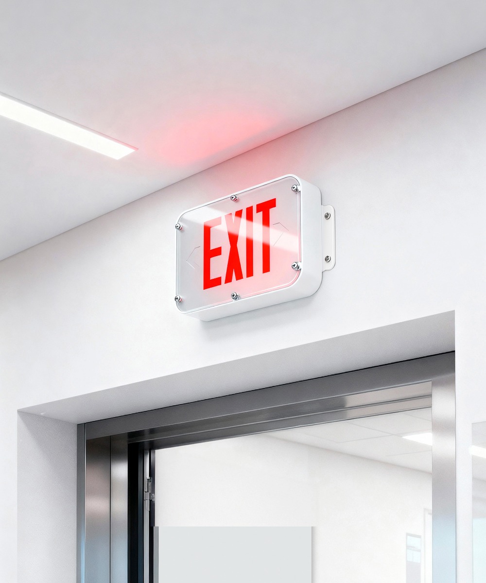 NSF-Rated NEMA 4X LED Exit Sign – Alcon Lighting 16124