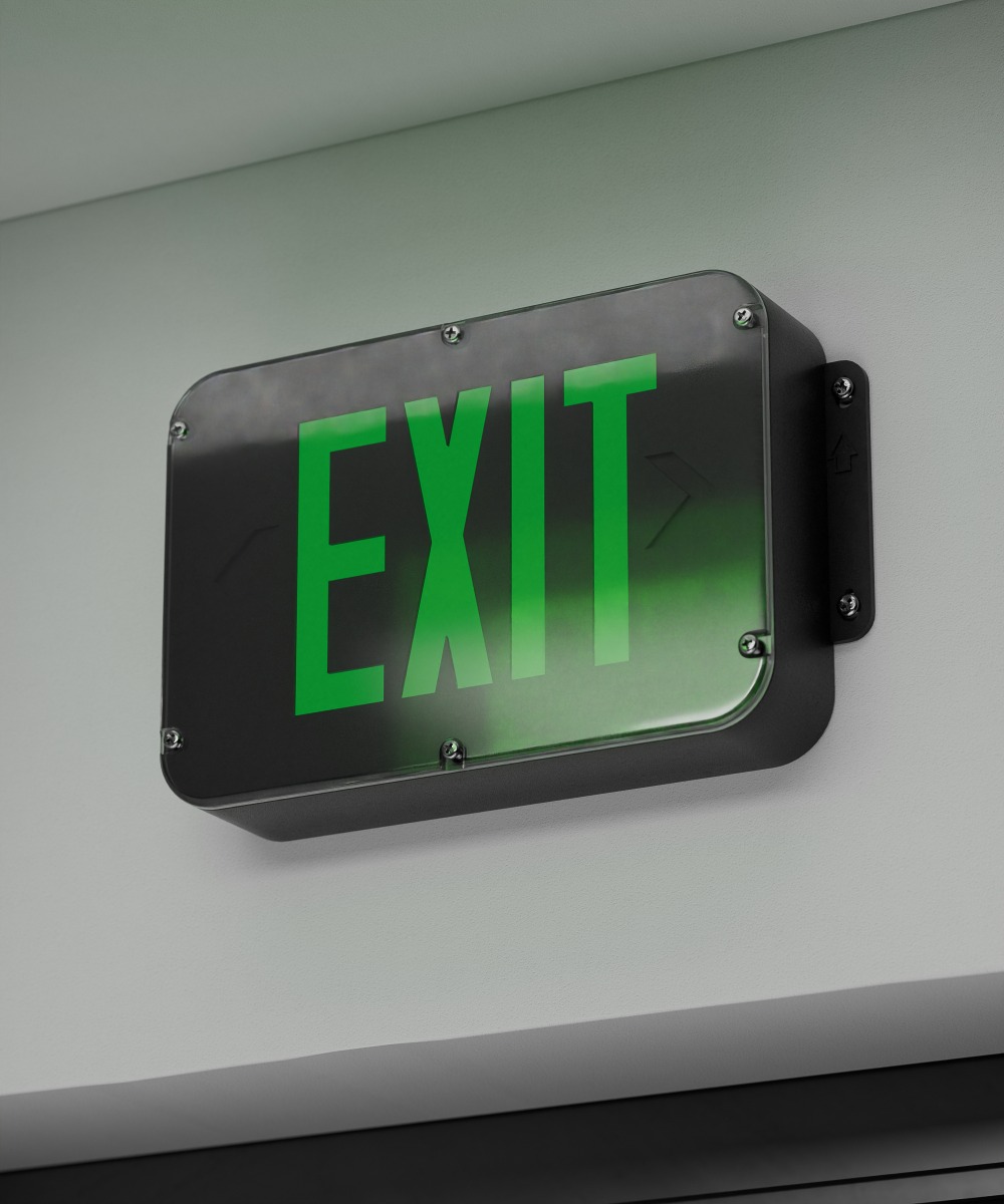 アルミニウム LED EXIT サイン NSF-Rated NEMA 4X LED Exit Sign – Alcon Lighting 16124